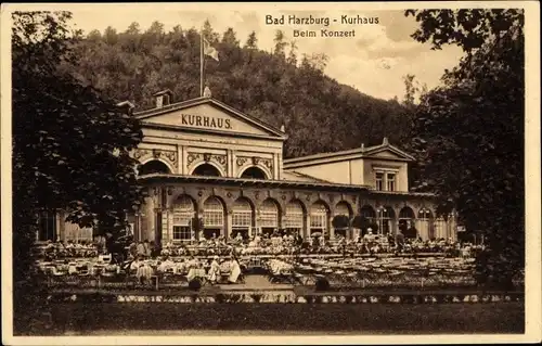 Ak Bad Harzburg am Harz, Kurhaus, Terrasse, Beim Konzert