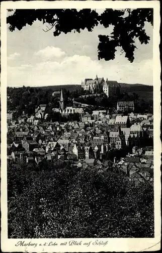 Ak Marburg an der Lahn, Schloss, Kirche, Ortsansicht