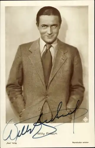 Ak Schauspieler Willy Fritsch, Portrait, Autogramm