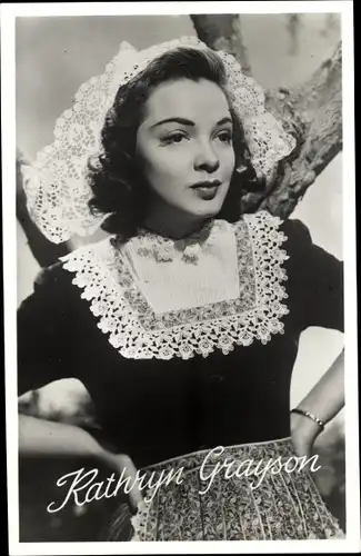 Ak Schauspielerin Kathryn Grayson, Portrait in Tracht