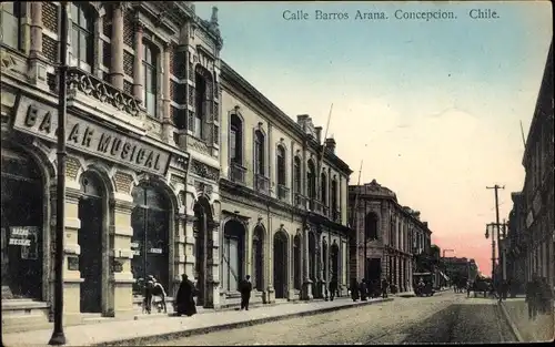 Ak Concepción Chile, Calle Barros Arana