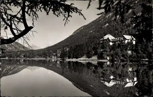 Ak Champex Kanton Wallis Schweiz, Grand Hôtel des Alpes et Lac