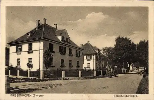 Ak Biessenhofen im Ostallgäu, Straßenpartie