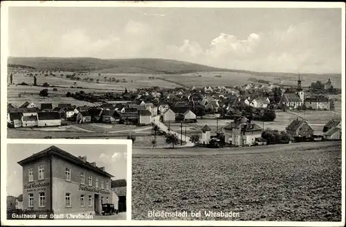 Ak Bleidenstadt im Taunus Hessen, Gesamtansicht, Gasthaus zur Stadt Wiesbaden