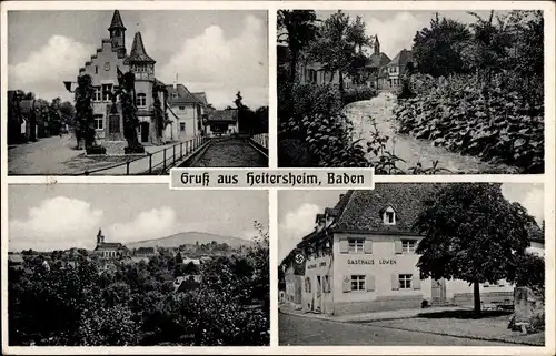 Ak Heitersheim im Schwarzwald, Gesamtansicht, Teilansichten, Gasthaus zum Löwen