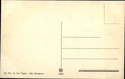 Ak San Gimignano Toskana Italien, Vicolo delle Fosse