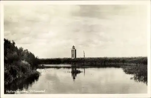 Ak Willemstad Nordbrabant Niederlande, Hollandschdiep