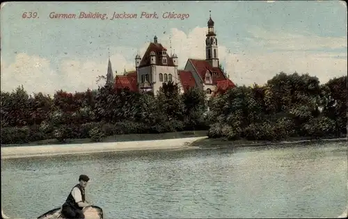 Ak Chicago Illinois USA, Jackson Park, Deutsches Gebäude