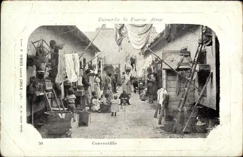 Passepartout Ak Buenos Aires Argentinien, Conventillo