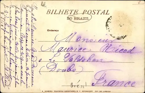 Ak Rio de Janeiro, Brasilien, National Exposocao von 1908