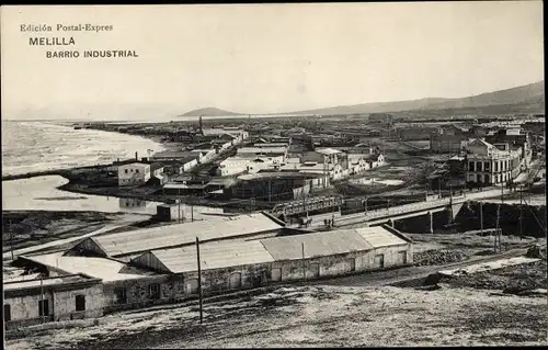 Ak Melilla Spanien, Barrio Industrial