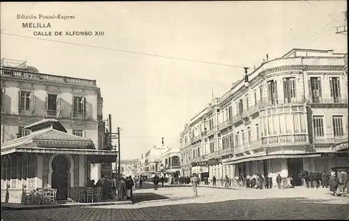 Ak Melilla Spanien, Calle de Alfonso XIII