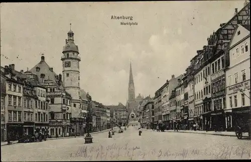 Ak Altenburg in Thüringen, Marktplatz