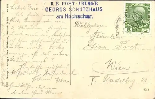 Ak Sudetengebirge Altvatergebirge Region Olmütz, Hochschaar Hochschar, Georgschutzhaus