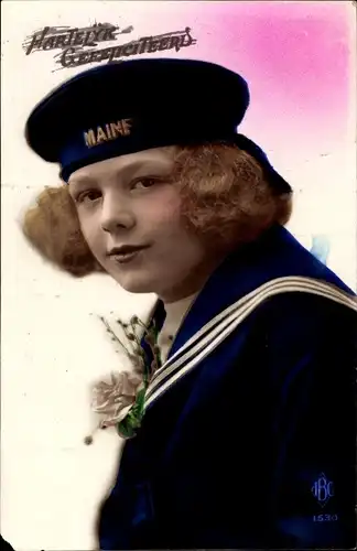 Ak Glückwunsch, Kinder in Marinesoldat Uniform, Portrait