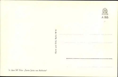 Ak Schauspielerin Ida Wüst, Portrait, Pelzstola, Tante Jutta aus Kalkutta, Autogramm