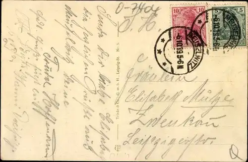 Passepartout Ak Meuselwitz in Thüringen, Altenburger Straße, Rathaus