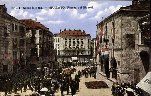 Ak Split Spalato Kroatien, Piazza dei Signori