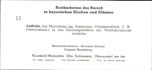 Stereo Foto Kostbarkeiten des Barock, Andechs, Wallfahrtskirche, Innenansicht