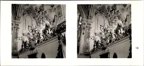 Stereo Foto Kostbarkeiten des Barock, Rottenbuch Oberbayern, Augustiner-Chorherrenstift