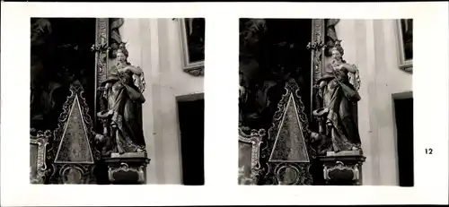 Stereo Foto Kostbarkeiten des Barock, Rott am Inn, Altarfigur der hl. Elisabeth