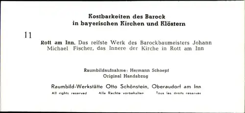 Stereo Foto Kostbarkeiten des Barock, Rott am Inn, Kirche, Innenansicht