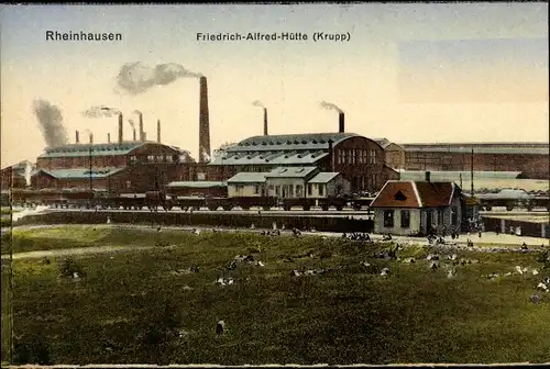 Ak Rheinhausen Duisburg im Ruhrgebiet, Friedrich Alfred Hütte, Krupp