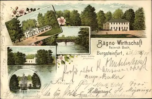 Litho Burgsteinfurt Steinfurt im Münsterland, Bagno Wirtschaft