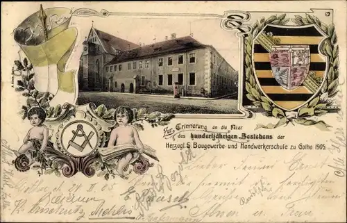 Studentika Gotha in Thüringen, 100 Jahrfeier der Herzoglichen Baugewerbe- und Handwerkerschule 1905