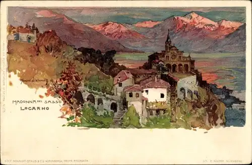 Künstler Litho Wielandt, M., Locarno Kanton Tessin Schweiz, Madonna del Sasso