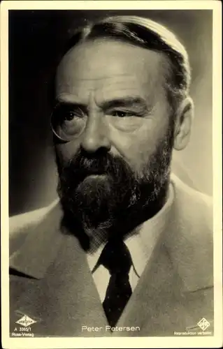 Ak Schauspieler Peter Petersen, Portrait, Monokel