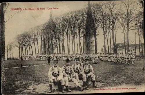 Ak Bergues-Nord, Le Champ de Mars, Eine Pause