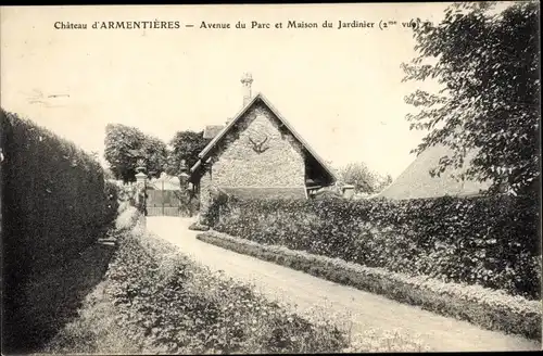 Ak Armentières Nord, Le Chateau, Avenue du Parc, Maison du Jardinier