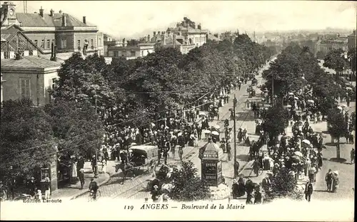 Ak Angers Maine et Loire, Boulevard de la Mairie