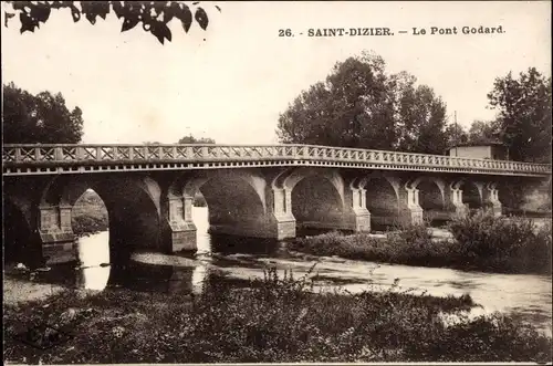 Ak Saint Dizier Haute Marne, Le Pont Godard