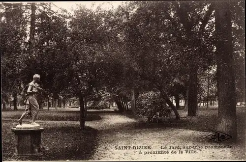 Ak Saint Dizier Haute Marne, Le Jard, superbe promenade a proximite de la Ville