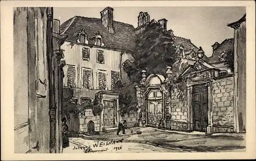 Künstler Ak Weismann, J., Chaumont Haute-Marne, Vieux Hotels