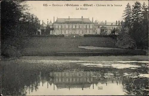 Ak Orleans Olivet Loiret, Chateau de la Source, Le Miroir