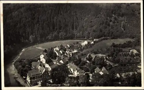 Ak Treseburg Thale im Harz, Gesamtansicht, Bodetal