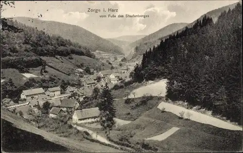 Ak Zorge Walkenried im Harz, Staufenberg, Panorama