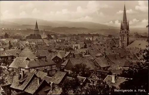 Ak Wernigerode im Harz, Gesamtansicht