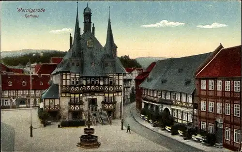 Ak Wernigerode im Harz, Rathaus