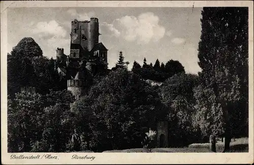 Ak Ballenstedt im Harz, Roseburg