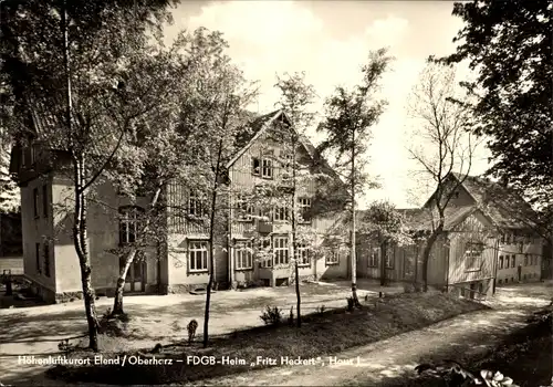 Ak Elend Oberharz am Brocken, FDGB-Heim Fritz Heckert, Haus 1