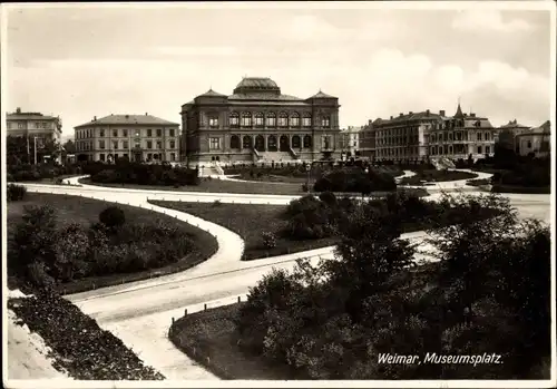 Ak Weimar in Thüringen, Museumsplatz