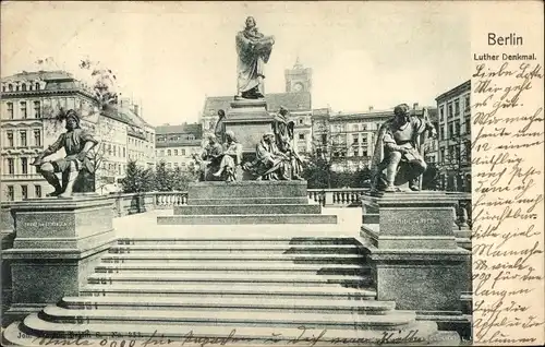 Ak Berlin Mitte, Luther-Denkmal