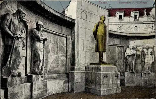 Ak Essen im Ruhrgebiet, Denkmal F. A. Krupp