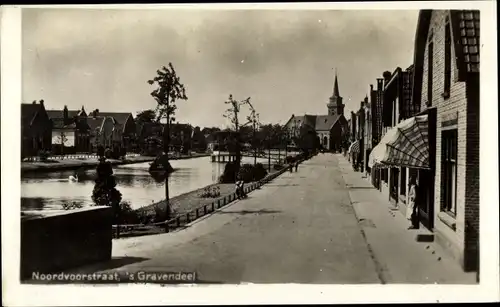 Ak's Gravendeel Südholland, Noordvoorstraat, Kirche