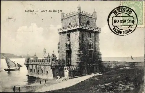 Ak Lisboa Lissabon Portugal, Belem Turm