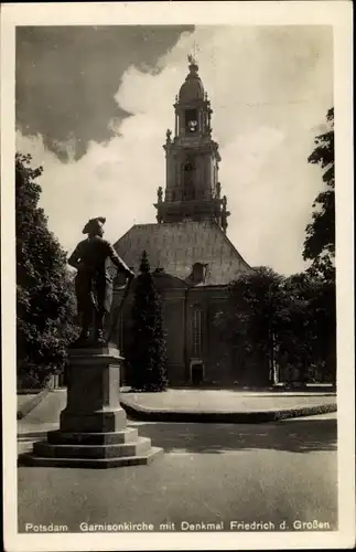 Ak Potsdam, Garnisonkirche, Denkmal Friedrich der Große